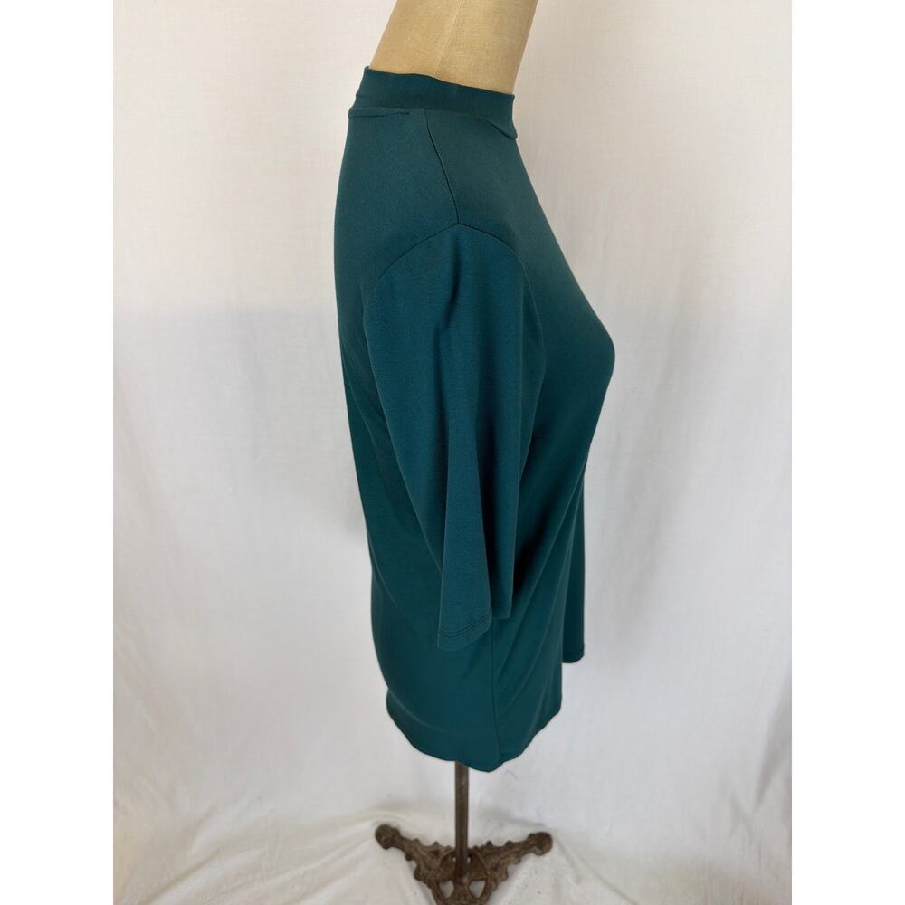 NWT Soya Concept Teal Short Sleeve Mock Neck Turtleneck #0525 XL - Picture 4 of 7